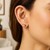 Small Ridged Love Knot Earring in 14k Rose Gold