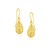 Honeycomb Motif Teardrop Drop Earrings in 14k Yellow Gold