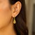 Honeycomb Motif Teardrop Drop Earrings in 14k Yellow Gold