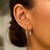 Hinged Shiny Hoop Earrings in 14k Rose and White Gold(2.5x20mm)