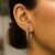 Hinged Shiny Hoop Earrings in 14k Rose and White Gold(2.5x20mm)