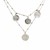 Sterling Silver 18 inch Two Strand Necklace with Roman Coins