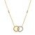 14K Two Tone Gold Interlocking Circle Necklace