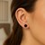 Black Tone Faceted Cubic Zirconia Stud Earrings in 14k White Gold(5mm)