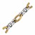 Multi Style Cable Chain Bracelet in 18K Yellow Gold and Sterling Silver