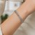Double Link Solid Charm Bracelet in 14k White Gold (5.00 mm)