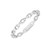 14K White Gold Oval Links Stackable Ring