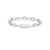 14K White Gold Oval Links Stackable Ring
