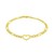 Figaro Chain Heart Bracelet in 10K Yellow Gold (4.50 mm)