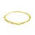 Figaro Chain Heart Bracelet in 10K Yellow Gold (4.50 mm)