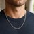Diamond Cut Cable Link Chain in 14k White Gold (3.70 mm)