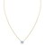 14K Yellow Gold Emerald Cut Blue Topaz Necklace