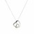 Dual Heart Loop Style Diamond Studded Pendant in Sterling Silver (.02 cttw)