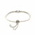 Sterling Silver Adjustable Enameled Eye Motif Bracelet with Cubic Zirconias (11.50 mm)