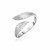 Sterling Silver Bypass Toe Ring with Leaves