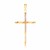 Diagonal Design Slim Cross Pendant in 14K Tri-Color Gold