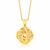 Ridged Shiny Love Knot Pendant in 14k Yellow Gold