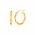 Twisted Tube Oval Hoop Earrings in 14k Yellow Gold