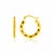 Hoop Earrings with Textured Detailing in 14k Yellow Gold