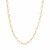 14k Yellow Gold Open Heart Link Necklace