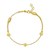14K Yellow Gold Adjustable Heart Link Bracelet