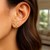 14k Yellow Gold Textured X Post Earrings