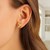 14k Yellow Gold Textured X Post Earrings