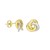 Interlaced Polished Open Circle Earrings in 14k Two-Tone Gold