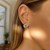 Interlaced Polished Open Circle Earrings in 14k Two-Tone Gold