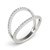 Split Band Design Diamond Embellished Ring in 14k White Gold (1/4 cttw)