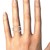 Split Band Design Diamond Embellished Ring in 14k White Gold (1/4 cttw)