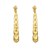 14K Yellow Gold Round Back to Back Hoop Earrings