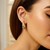 14K Tri Color Gold Polished Trinity Tube Hoop Earrings