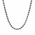 Sterling Silver 18 inch Necklace with Black Cubic Zirconias