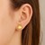 14k Yellow Gold Post Earrings with Crowns