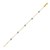 14K Yellow Gold Aqua Station Bracelet
