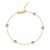 14K Yellow Gold Aqua Station Bracelet