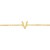 14K Yellow Gold Mini Initial V Bracelet