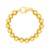 Sterling Silver Yellow Gold Plated Bold Bead Bracelet