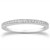 Diamond Micro- Pave Diamond Milgrain Wedding Ring Band in 14k White Gold