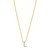 14K Yellow Gold Mini Diamond L Initial Pendant Necklace