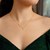 14K Yellow Gold Mini Diamond L Initial Pendant Necklace