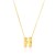 14K Yellow Gold Yours Truly Block Letter Initial H Necklace
