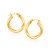 Italian Twist Hoop Earrings in 14k Yellow Gold (5/8 inch Diameter) 