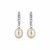 Sterling Silver Earrings with Freshwater Pearls and Cubic Zirconias