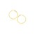 Classic Hoop Earrings in 14k Yellow Gold (2x20mm)
