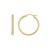14K Two Tone Gold Diamond Cut Round Hoop Earrings