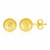 14k Yellow Gold Ball Earrings with Crystal Cut Texture(7mm)