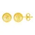 14k Yellow Gold Ball Earrings with Crystal Cut Texture(7mm)