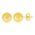 14k Yellow Gold Ball Earrings with Crystal Cut Texture(7mm)